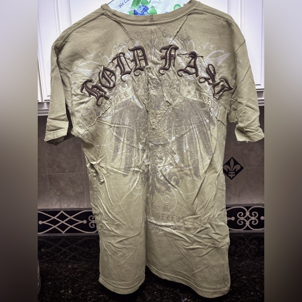 Vintage Monarchy Green Graphic T-Shirt Size L